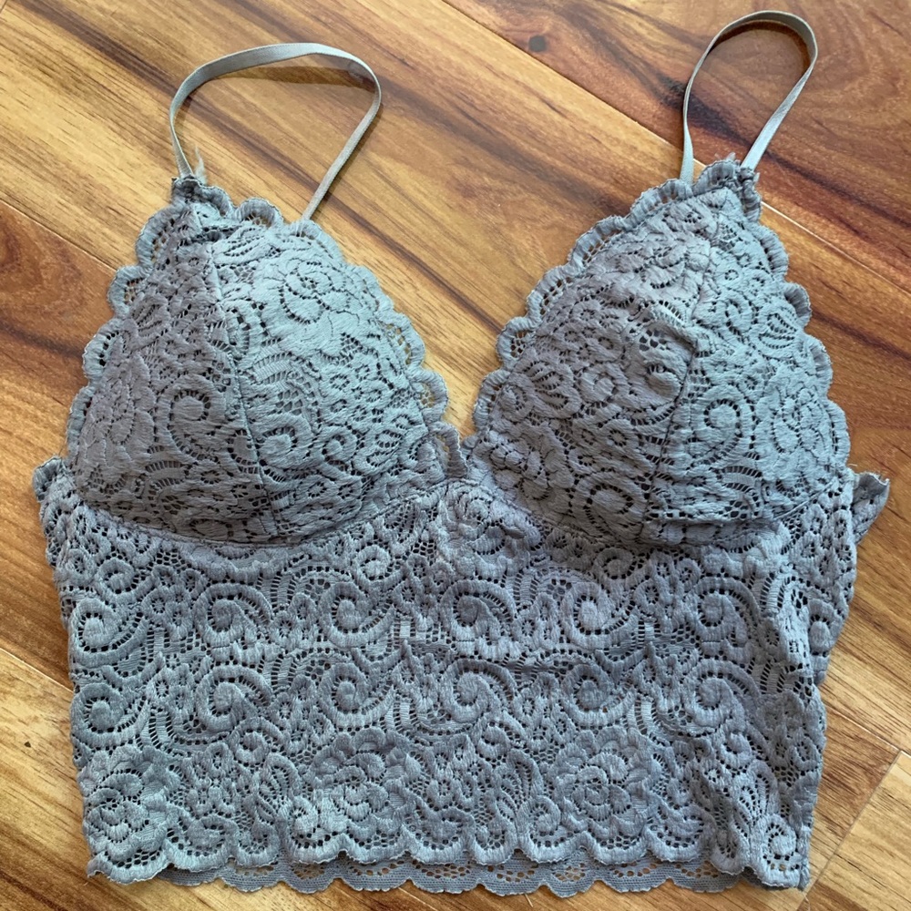 Grey Bralette w/Adjustable Straps